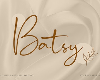 Batsy - Modern Font, Font for Wedding, Font for Invitation, Boho Font, Bohemian Font, Rustic Font,  Cricut Font, Silhouette Font, Canva Font