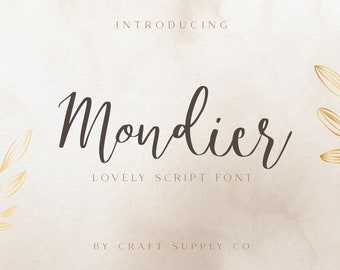 Mondier - Beauty Script Font, SVG Font, Wedding Font, Logo Font, Modern Font, Boho Font, Branding Font, Signature Font, Cricut Font