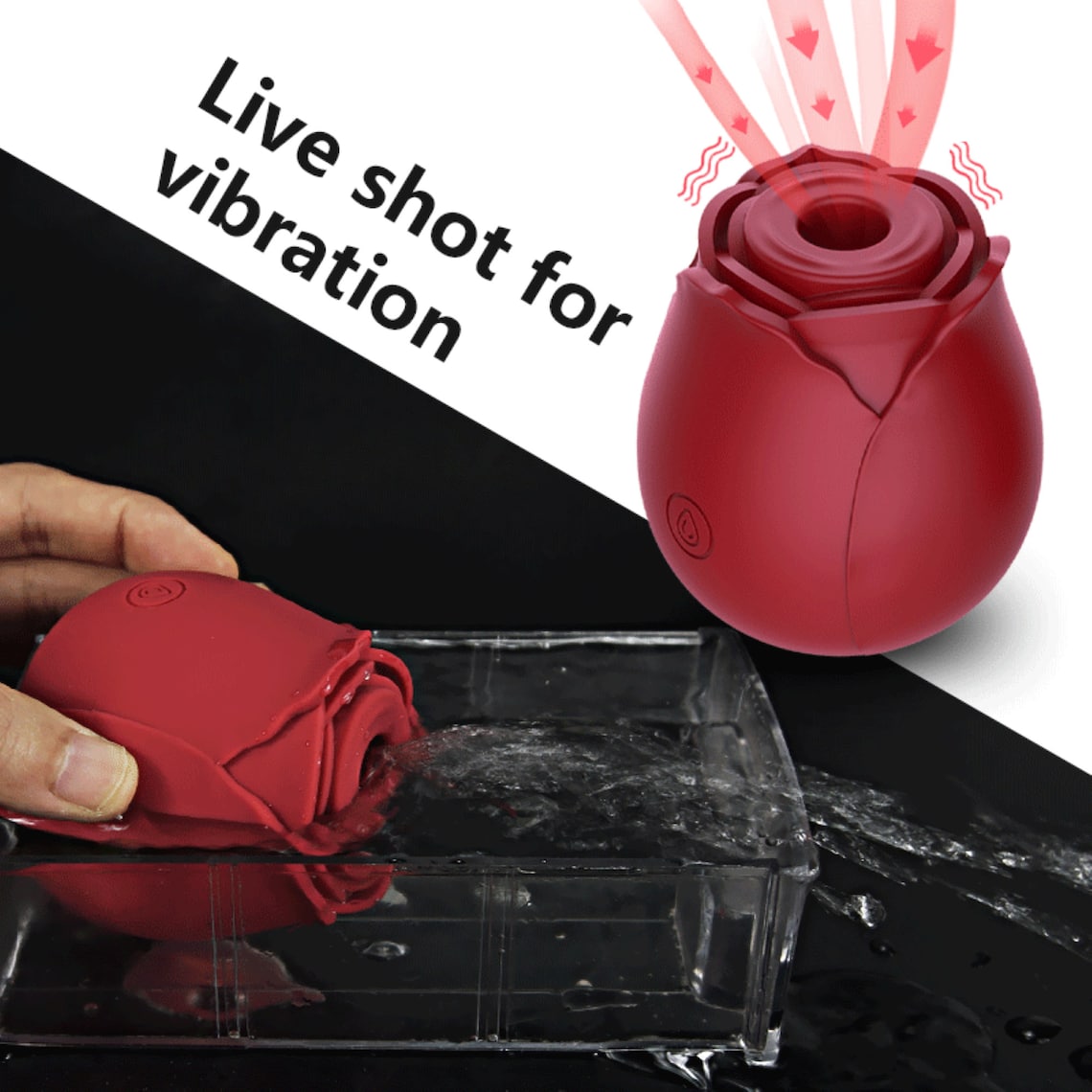 Red Rose Vibration ToyRose Clitoral Sucker Etsy