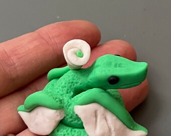 Adopt a Clay snake dragon figurine