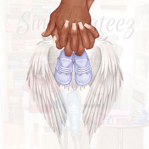 African American baby loss 2 designs boy/girl infant loss/miscarriage/death of a baby png digital download sublimation