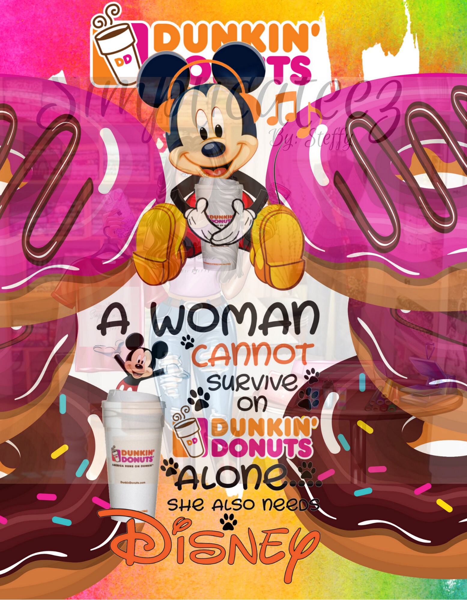 Dunkin Donuts Baby Mickey Mouse 20oz 