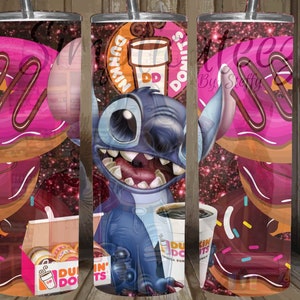 Stitch Dunkin Donuts 20 oz Skinny Tumbler non tapered digital file