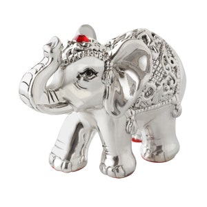 999 Pure Silver Elephant Idol: Ganesha, Buddha, Feng Shui Decor