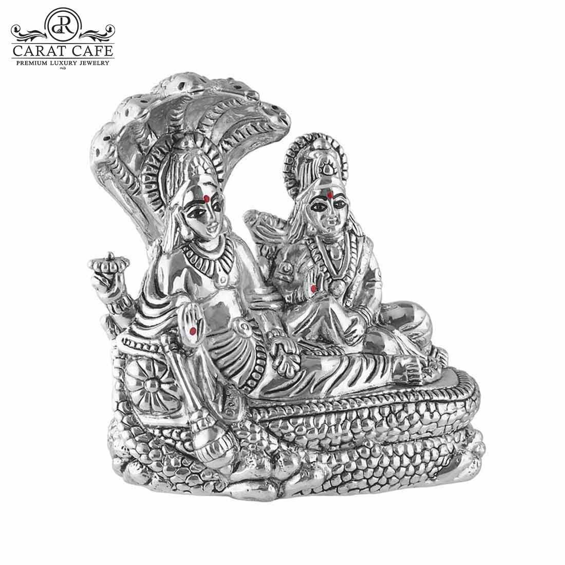 Laxmi Vishnu Pure Silver Idol Etsy