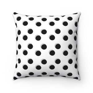 Black And White Pillows Black Polka Dots Throw Pillows For Home Decor Black White Pillows For Living Room Couch Accent Cushions for Bedroom