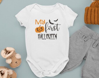 Baby First Halloween Bodysuit For Girl Or Boy Halloween Bodysuit for Halloween Baby Photo Shoot Baby Shower Gift Halloween Gift For Baby.
