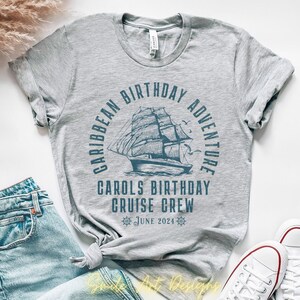 Custom Cruise Shirt Personalized Family Matching Tshirt Caribbean Cruise 2025 Group T-shirts Mother Daughter Birthday Cruise Gifts Sister