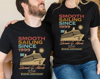Custom Cruise Shirt Personalized Wedding Anniversary Cruise 2025 Group T-shirts Husband Wife Wedding Anniversary Parents Gifts for Friends
