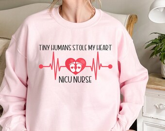 Shirt NICU-verpleegkundige Valentijnsdag verpleegkundige sweater NICU-verpleegkundige ronde hals cadeau voor NICU-verpleegkundige verjaardagscadeau kerstcadeau voor Nicu-verpleegkundige.