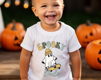 Peuter Spooky Dude Halloween-shirt Leuk spookt-shirt voor jongens Halloween-shirts cadeau voor kleinkinderen.
