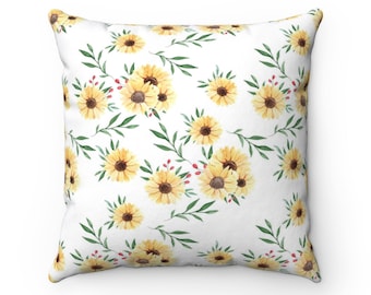 Sonnenblumen Dekokissen Bezüge Floral Home Decor Frühling Akzent Kissen