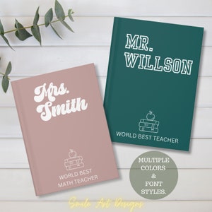 Teacher Appreciation Gift Personalized Teacher Gift from Student Custom Journal for Teacher Notebook Retirement Gift Custom Keepsake Gift