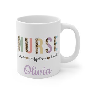 Nurse Appreciation Gift Custom Nurse Mug Personalized Name Gift For Nurse Custom Coffee Cup Bulk Christmas Gift For Nurse Birthday Gift