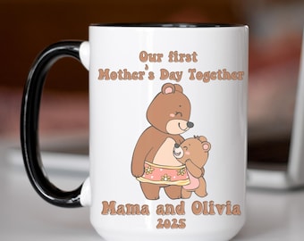 First Mothers Day Gift from Baby Personalized Mug with Names Custom Coffee Cup for First Time Mom