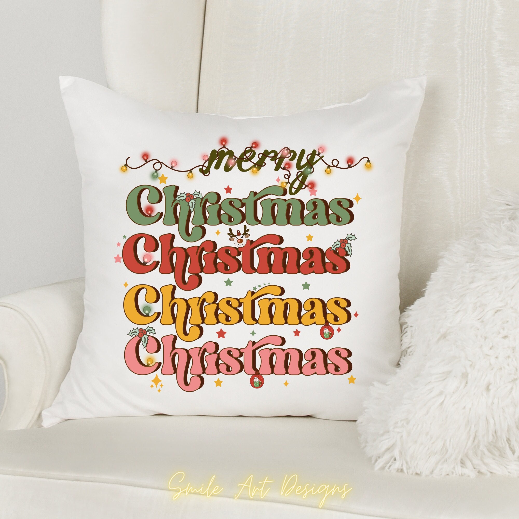 39 Christmas Room Ideas for Every Space in Your Home: Transform Your House into a Winter Wonderland 11 Retro Christmas Throw Pillows And Pillow Covers Xmas Decorative…