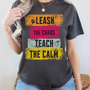 Funny Teacher Comfort Colors Shirt New Teacher TShirt Cute Gift for Teacher Dog Mom T-shirt Coffee Dog Teacher Shirt Back to School Tee Cute