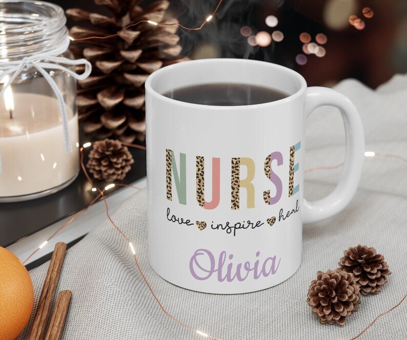 Nurse Appreciation Gift Custom Nurse Mug Personalized Name Gift For Nurse Custom Coffee Cup Bulk Christmas Gift For Nurse Birthday Gift