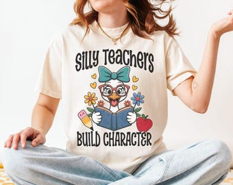 Funny Teacher Comfort Colors Shirt Back to School New Teacher TShirt Cute Gift for Teacher Appreciation Gift Silly Elementary Teacher Tee