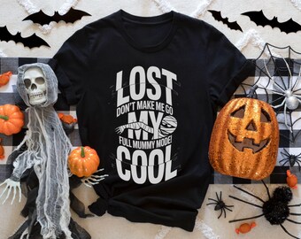 Funny Halloween Dad Shirt Lazy Costume Dad Joke T-Shirt Mummy Mode Tee for Dad Spooky Outfit Gift for Dad Halloween Costume Trick or Treat