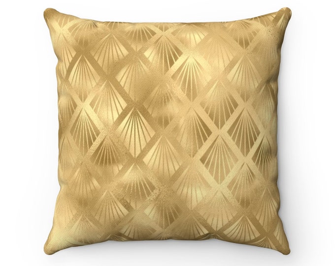 Gold and Silver Metallic Pillow Cover, Silver & Gold Pillow Cover 22x22