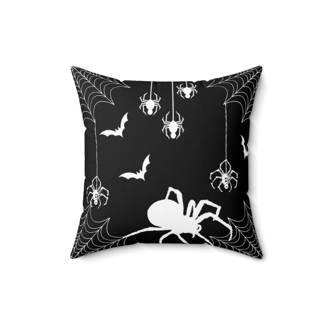 Halloween Throw Pillows Black Spider Throw Pillows and Pillow Covers