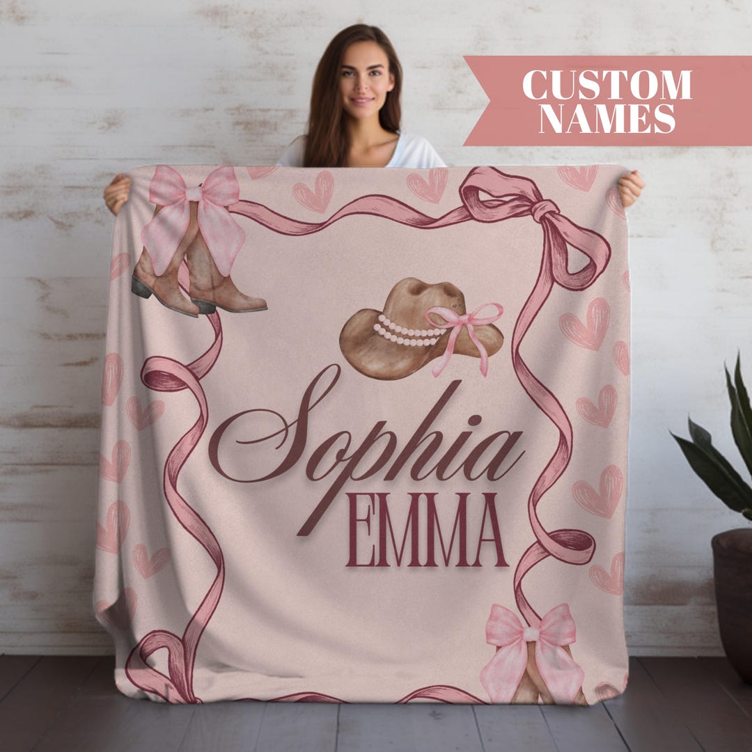 Light Pink Cowgirl Cozy Blanket