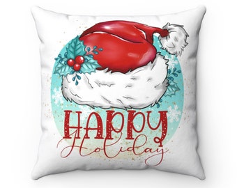 Happy Holiday Decorative Pillows For Christmas Holiday Home Decor Xmas Living Room Pillows Gift for Home.