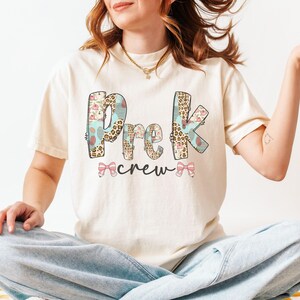Pre K Crew Comfort Colors Shirt New Preschool Teacher TShirt Cute Gift for 1st Grade Teacher Team T-shirt Teacher Shirt Back to School Group