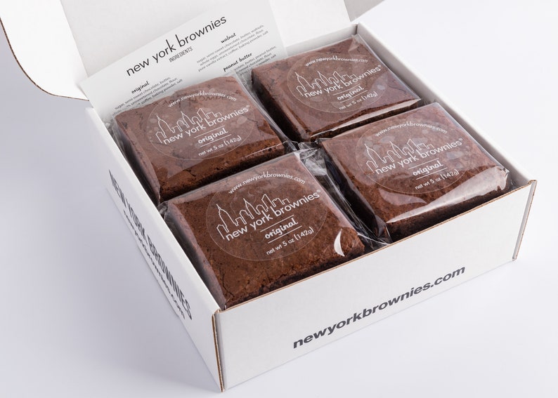 12 Brownie Original Gift Box 12 Original Brownies Etsy