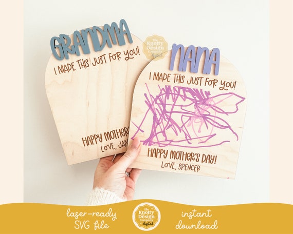 Mother's Day Drawing Sign SVG, Mother's Day SVG, DIY Sign svg File, Mother's Day Laser File, Mother's Day Sign svg, Free Commercial Use