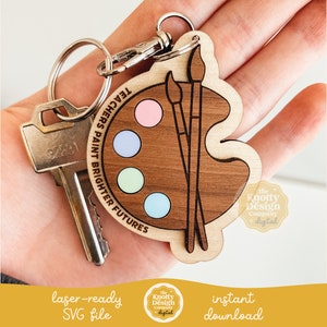 Teacher Keychain Laser SVG File, Teacher Keychain SVG, Teacher Appreciation Laser File, Keychain Laser File, Keychain SVG, Laser Cut File