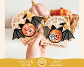 Halloween Picture Frame Magnet SVG, Bat Photo Magnet SVG, Fall Magnet svg File, Halloween Laser File, Magnet SVG, Free Commercial Use