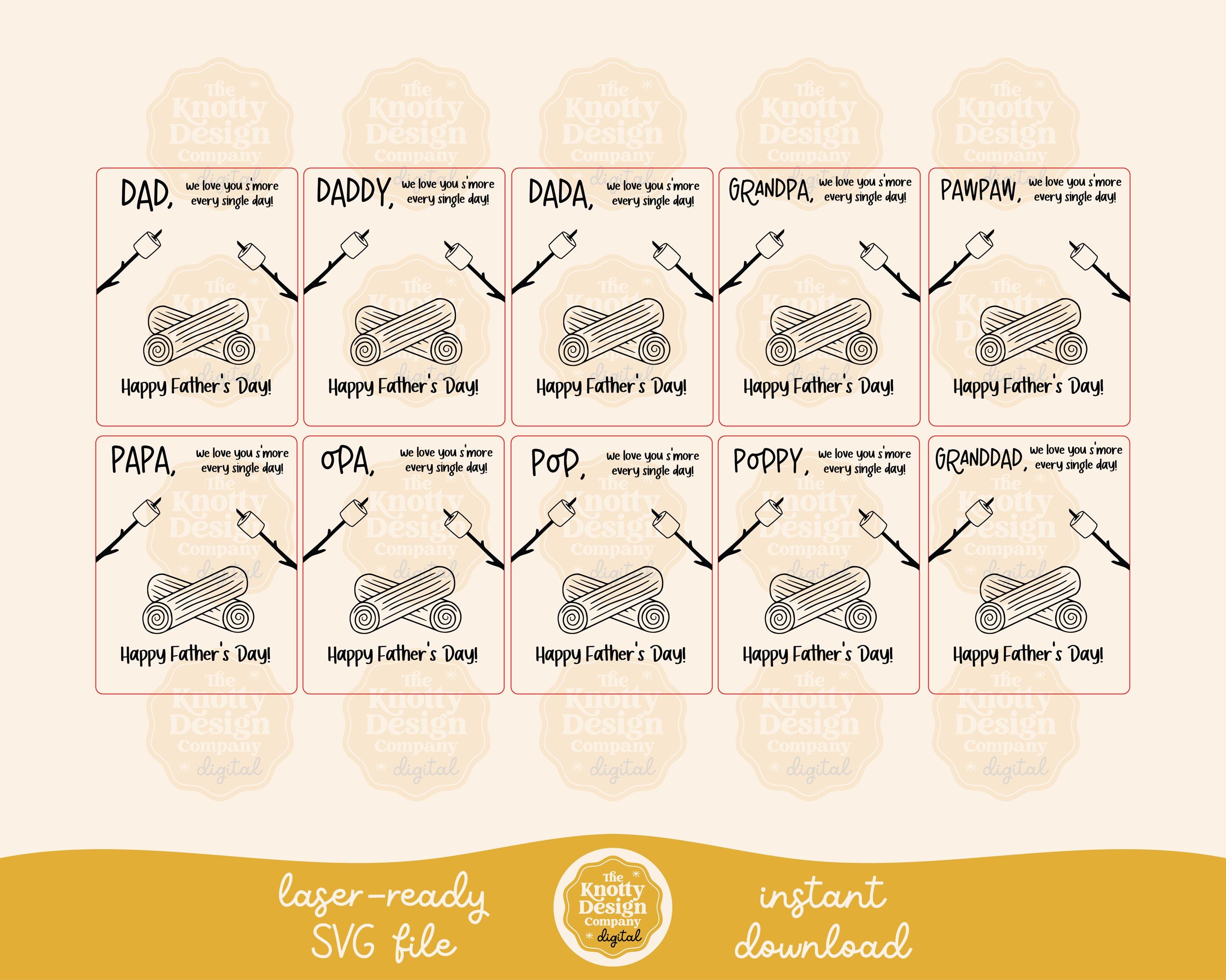 Father's Day Fingerprint Magnet SVG Bundle, Father's Day SVG, DIY ...