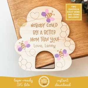 Aimant d'empreintes digitales pour la fête des mères, SVG, fête des mères, fichier svg aimant bricolage, fichier laser fête des mères, signe fête des mères svg, usage Commercial
