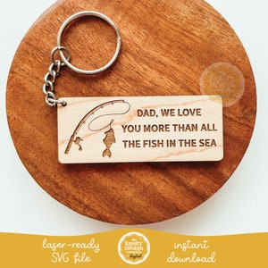 Papa Schlüsselanhänger Laser SVG-Datei, Papa Angeln Schlüsselanhänger Laser SVG-Datei, Vatertag Schlüsselanhänger SVG, Laser Gravur svg, freie kommerzielle Nutzung