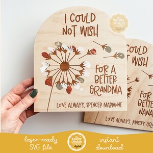 Mother&#39;s Day Fingerprint Sign SVG, Mother&#39;s Day SVG, DIY Sign svg File, Mother&#39;s Day Laser File, Mother&#39;s Day Sign svg, Free Commercial Use