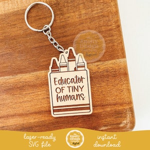 Teacher Keychain Laser SVG File, Teacher Keychain SVG, Teacher Appreciation Laser File, Keychain Laser File, Keychain SVG, Laser Cut File