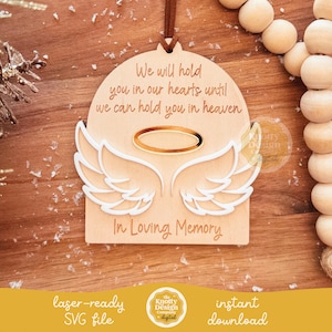 Miscarriage Ornament SVG, Baby Loss Ornament SVG, Newborn Memorial SVG, Christmas Ornament svg Laser File, Christmas Laser File