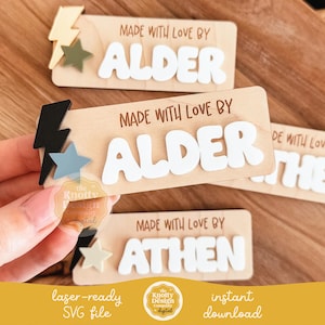 Aimant Look What I Made Laser SVG, aimant d'affichage d'art pour enfants SVG, aimant d'art pour enfant SVG, fichier laser d'aimant de réfrigérateur, laser de la rentrée