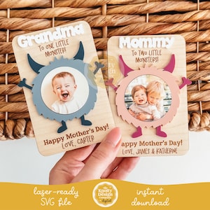 Aimant de cadre photo fête des mères SVG, aimant photo fête des mères SVG, fichier svg aimant, fichier laser fête des mères, aimant SVG, usage Commercial