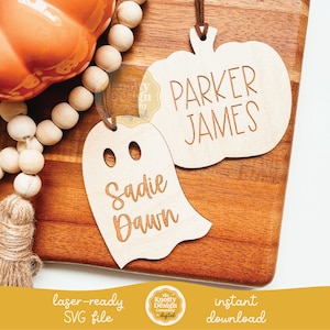 Halloween Basket Tag SVG File, Halloween Tag Laser File, Halloween Shape SVG, Halloween Laser File, Boo Basket Tag SVG, Free Commercial Use