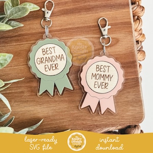 Mom Keychain Laser File, Mother&#39;s Day Keychain SVG, Grandma Keychain Laser File, Keychain SVG File, Laser Engraving SVG, Free Commercial Use