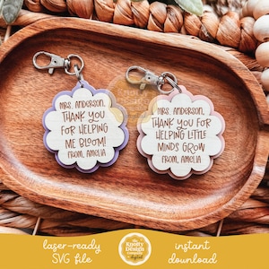 Teacher Keychain Laser SVG File, Teacher Keychain SVG, Teacher Appreciation Laser File, Keychain Laser File, Keychain SVG, Laser Cut File