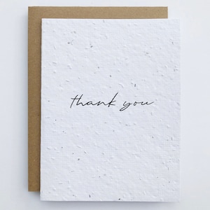 10 Pack Plantable Thank You Card - Seed Paper - Wild Flowers - Gift for Her - Wedding Shower Thank You Cards - Baby Shower Thank You Cards
