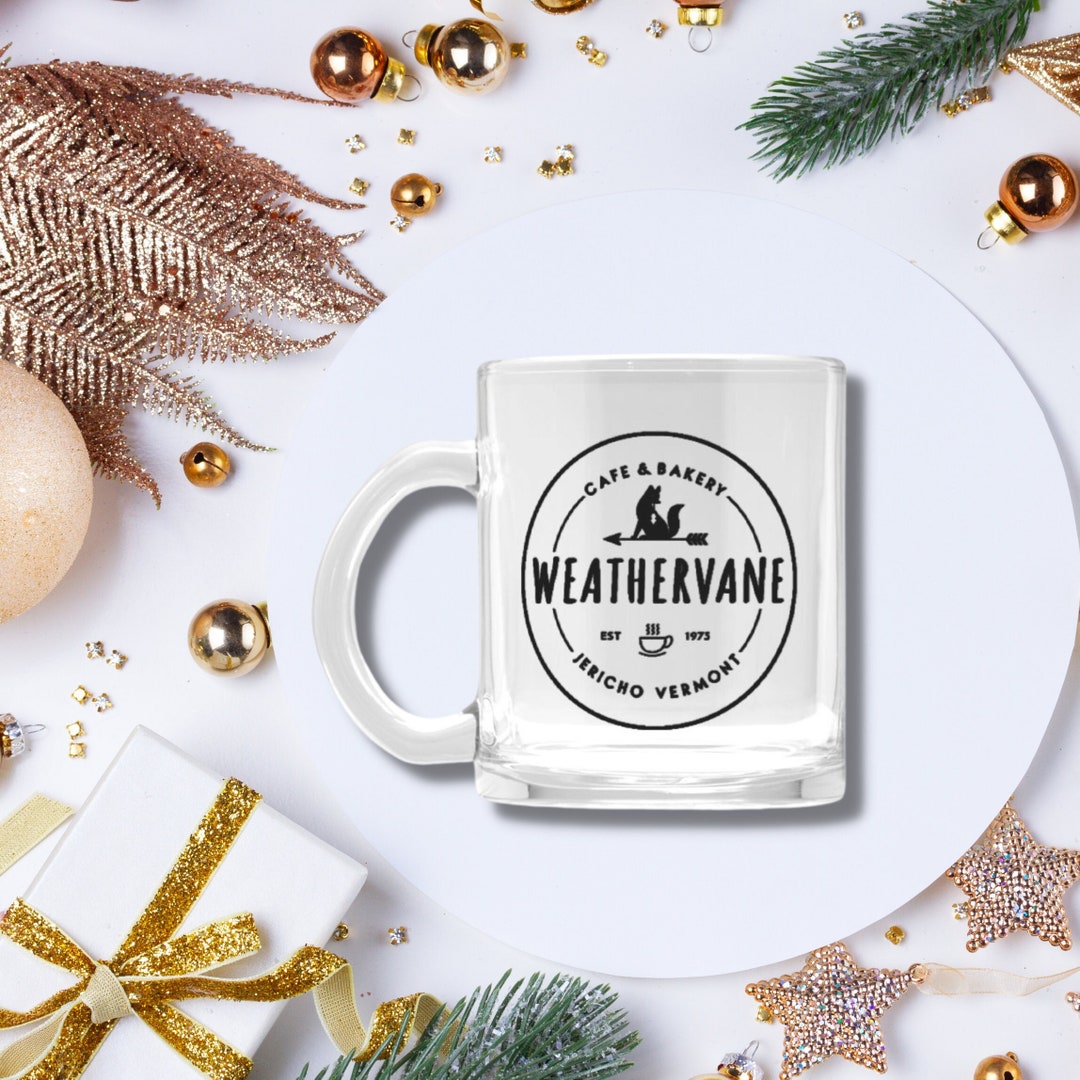 Weathervane Cafe and Bakery Jericho Vermont Nevermore Clear Glass Mug