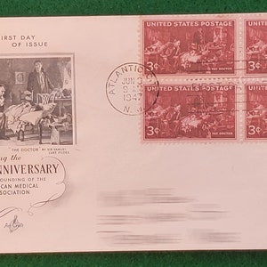 Vintage FDC 1947 &quot;The Doctors&quot; US stamp