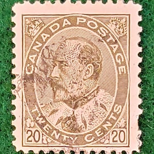 Sello canadiense usado vintage - Rey Eduardo VII