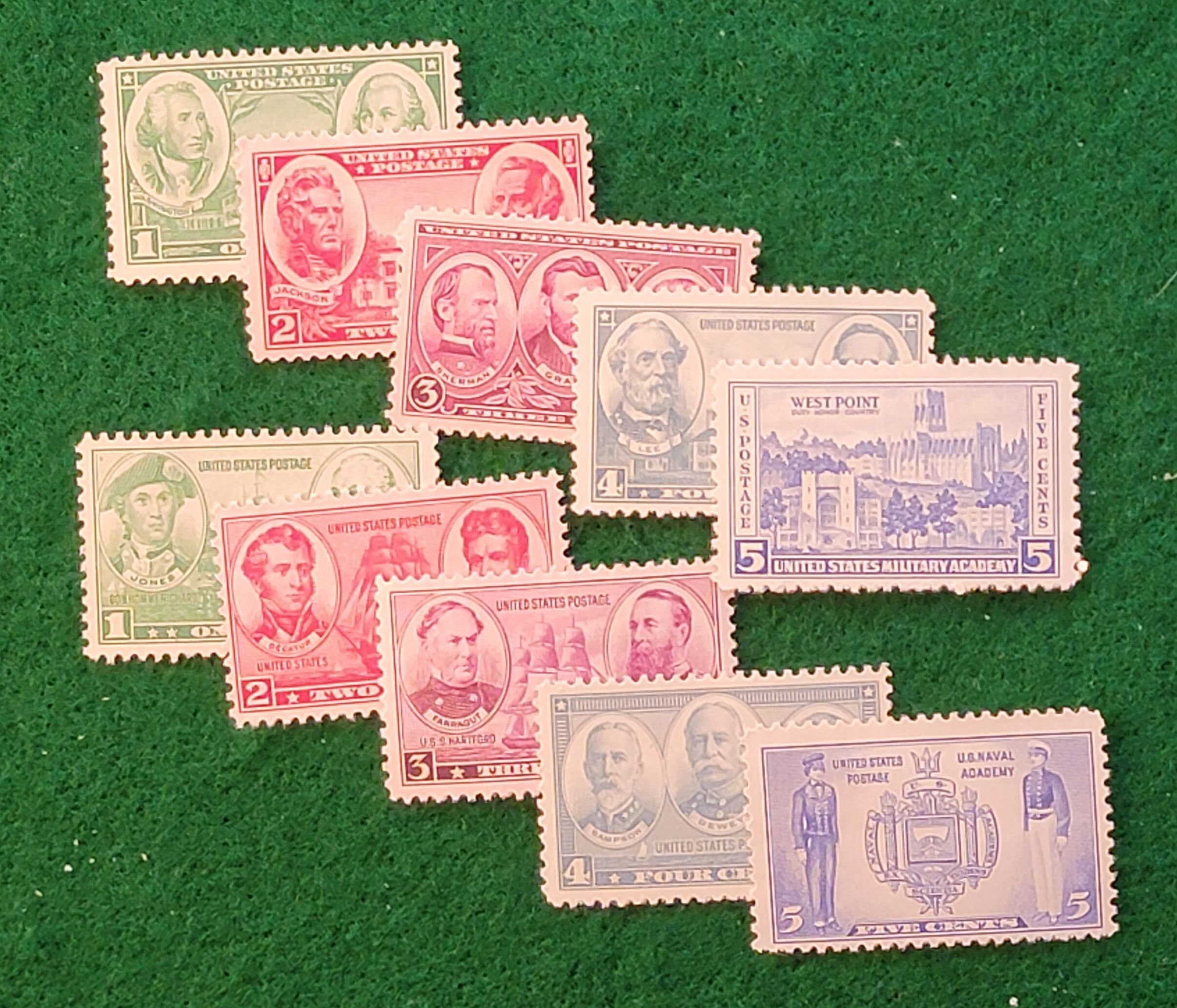Vintage 193637 Armynavy Mint US Stamps Etsy
