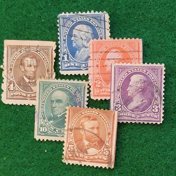 Vintage 1895 Bureau Issues used US Stamps